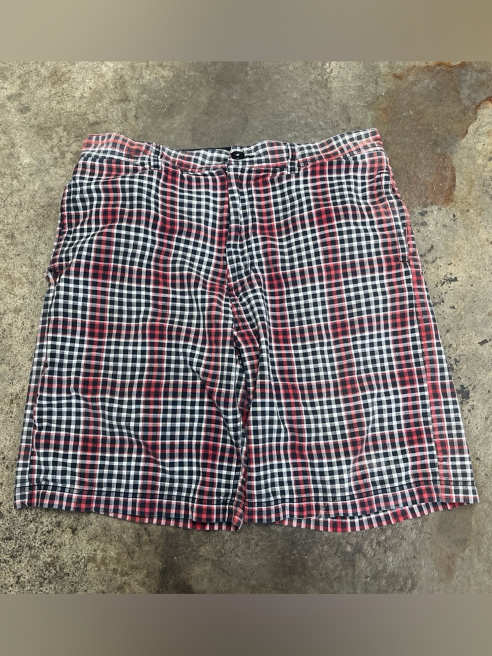 Y2K Ecko Unltd Plaid Shorts Men’s Size 36 Red Black Loose Skater Streetwear 00s